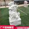 汉白玉雕刻麒麟公司门口石雕麒麟动物雕像各种石雕加工定制批发