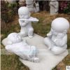 厂家定制 石雕小沙弥 汉白玉小和尚 庭院雕塑工艺佛像摆件