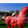 雕塑设计定制创意彩绘唐朝马唐三彩动物商场公园开业装饰工艺品