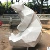 几何切面北极熊玻璃钢雕塑 购物中心商场门店橱窗户外摆件定制