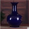 陶瓷花瓶摆件批发 蓝色金鸡牡丹落地大花瓶 家居客厅装饰工艺品