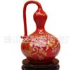 景德镇陶瓷工艺品 中国红招财葫芦瓶 家居装饰时尚精致摆件批发