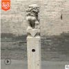 仿古拴马桩石雕狮子貔貅栓马柱风化做旧陈列镇宅麒麟桩门墩桩现货