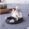 万圣节个性骷髅烟灰缸定制 树脂工艺品骷髅头烟灰缸送男朋友礼物