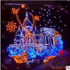 LED商场美陈外墙灯饰画玻璃幕墙灯光造型酒店墙体灯画墙夜空彩虹