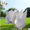喷水池石雕动物 喷泉动物雕刻 园林景观喷水石雕天鹅摆件厂家直销