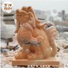 曲阳厂家定做晚霞红龙生九子直狻猊雕塑貔貅镇宅动物雕刻批发