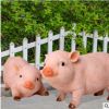 猪摆件小摆设创意可爱装饰品仿真动物树脂家居客厅书房生日礼物