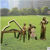 玻璃钢雕塑弹钢琴雕塑音乐人大提琴小提琴仿铜园林景观摆件公园