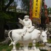 厂家直销天然汉白玉骑牛人雕塑大型广场公园雕塑牧童遥指杏花村