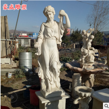 人物雕塑大理石西方人物美女雕塑欧式汉白玉石雕女神像美女雕像
