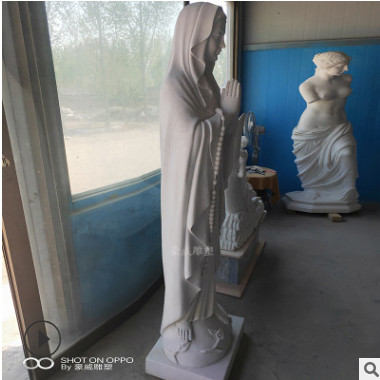 西方人物雕塑石雕圣母雕像大理石汉白玉基督教堂圣像摆件石雕圣母