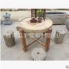 大理石复古圆形石桌石凳一套 园林庭院石雕桌椅摆件厂家定制