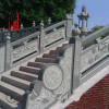 厂家直销 石雕栏板 青石栏杆雕塑 河道水景摆放 寺庙建筑栏杆