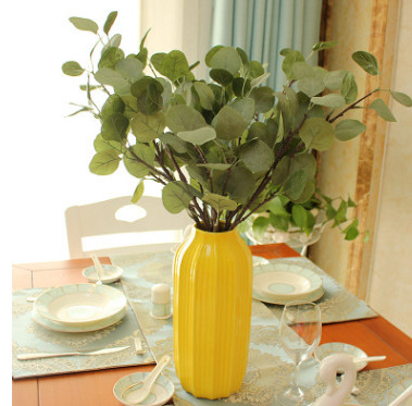 仿真植物金钱草毛浆尤加利叶婚庆家居装饰造景拍摄用花厂家直销