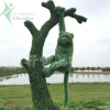 艺轩秦岭四宝造型绿雕 公园绿地景观布置 阻燃防晒 仿真植物雕塑