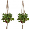 手工编织麻绳吊篮 天然植物工艺品 花盆网兜 可定做 家庭园艺