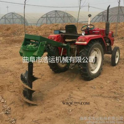 悬挂式植树挖坑机 拖拉机带施工立柱挖坑机 后置式挖坑机