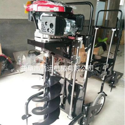 山东曲阜浩运机械工厂现货批发手提式挖坑机 大棚埋桩挖坑机 工地打桩挖坑机