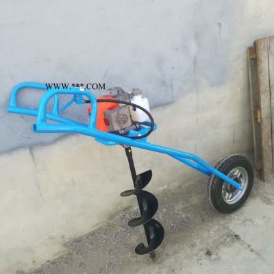 手推式挖坑机 启航绿化挖坑机 大棚埋桩挖坑机