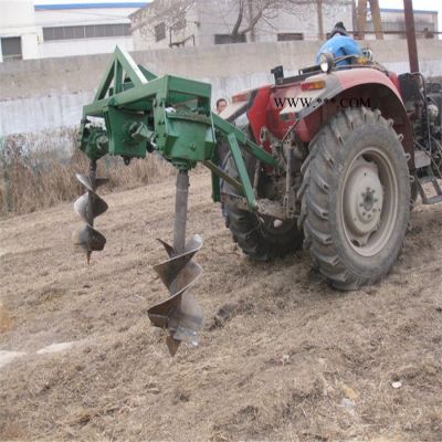 万轮** 硬土质加深型快速挖坑机 车载式挖坑机 双钻头挖坑机车载式多功能大型园林种植挖坑机双钻头螺旋式挖坑机