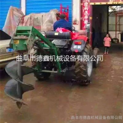 德鑫悬挂式立柱挖坑机 庐江县林业种植移栽四轮挖坑机山地打坑机