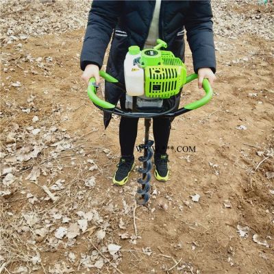 双人手提挖坑机 手推式挖坑机 挖坑机用法功能