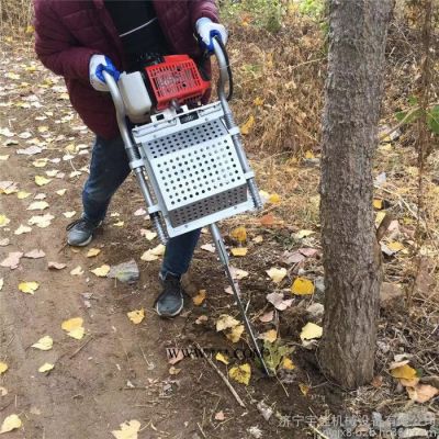 手提式便携移栽机 汽油动力手持起树机 宇佳牌链条挖树机