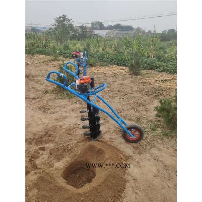 一个人使用的植树挖坑机 独轮手推挖树坑机
