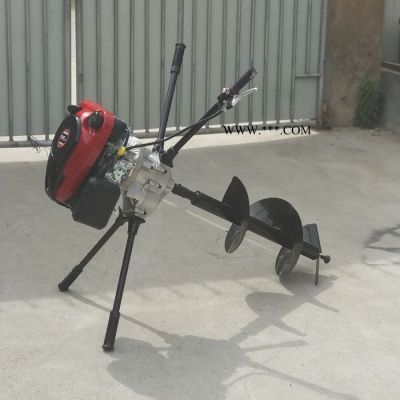 汽油便携式冻土挖树机 拖拉机后置种树打眼机价格 手推汽油钻眼机