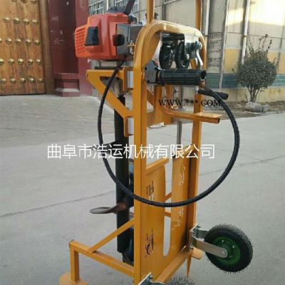 浩运工厂直销普安县苗木移栽机 手提小型合金链条起树机 汽油2冲程便携挖树机