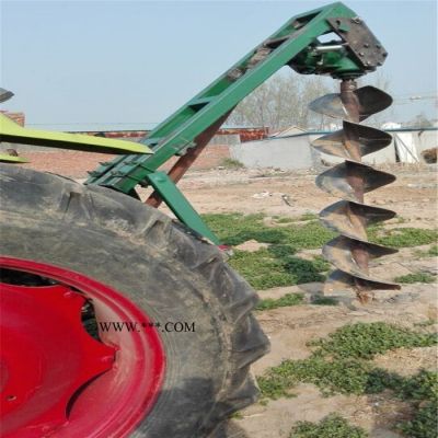 万轮 **  拖拉机悬挂式挖坑机 电线杆挖坑机 螺旋式大直径打坑机