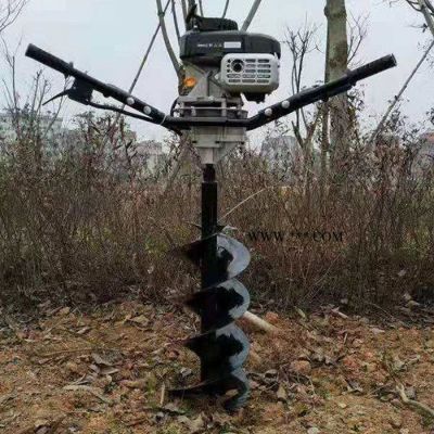 植树立桩打坑机四冲程大马力地钻挖坑机 垂直挖坑机 大马力钻孔机