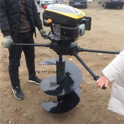 小型手推挖坑机带轮的打眼机载柱打孔机