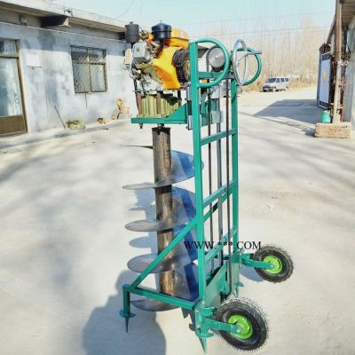 植树用大马力地钻挖坑机 后置式挖坑打眼机 果园施肥钻眼机