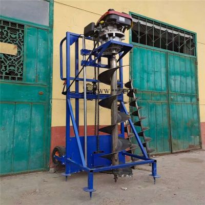 鑫农电线杆挖坑机柴油汽油都能钻岩石