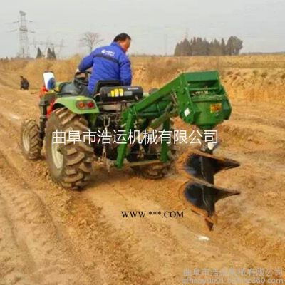 山东曲阜浩运机械工厂直销拖拉机带动悬挂式旋土挖窝机 山地植树打孔机 葡萄园种植挖树机