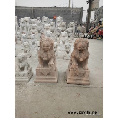 正普园林雕塑 石雕动物  石雕晚霞红大象  石雕麒麟   石雕狮子生产厂家