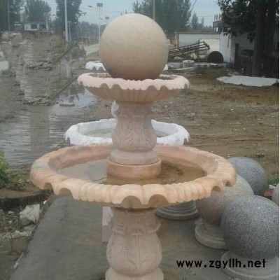 水景石雕水景石雕水景石雕水景石雕石雕喷泉 晚霞红风水球雕塑 流水景观雕塑摆件水景石雕