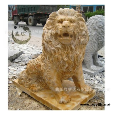 石雕狮子 石雕工艺品狮子 园林动物石雕 石狮子价格实惠