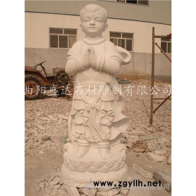 观音童子 石雕观音童子 石雕菩萨 观音工艺品 佛像工艺品 观世音 石雕观音像 观音雕像 汉白玉佛像 石雕佛像 大理石佛像
