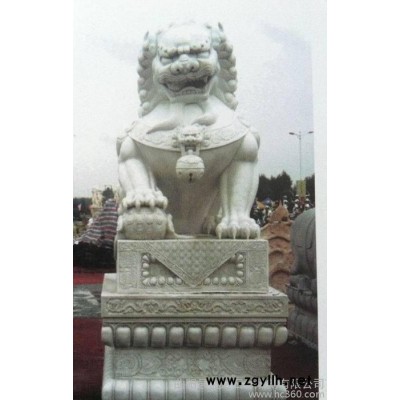 石雕汉白玉狮子 镇宅小狮子摆件 石雕青石狮子一对 曲阳石雕