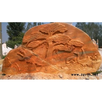 晚霞红园林石雕塑 植物石雕出售 有装饰性和表现力