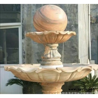 石雕喷泉 大理石喷泉风水球 广场大型喷泉曲阳石雕