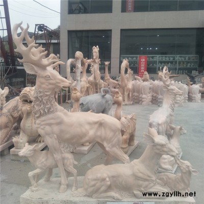 【永康园林雕塑】-石雕鹿1