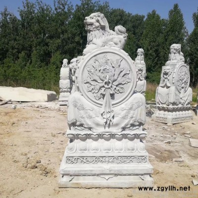 现货供应石雕家用门墩仿古青石精雕狮子抱鼓一对中式建筑摆设 石雕抱鼓