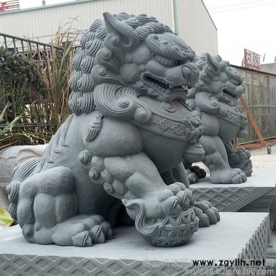 石雕青石石狮子 公司酒店别墅庭院摆件石雕狮子 墓地小石头狮子 石雕异型狮