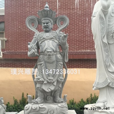 璞兴雕塑 石雕护法 石雕神像 佛教神像人物制作