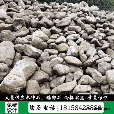 浙江天然水冲石驳岸石草坪点缀石直销