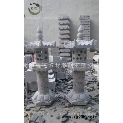 青石雕刻石雕工艺石塔 大型灯罩 石灯摆件 塔式石灯 定做加工